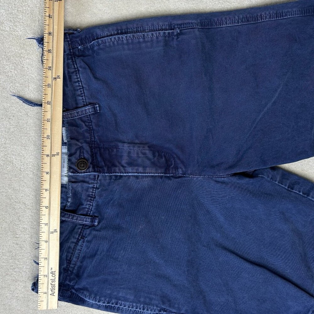 Abercrombie Fitch Mens Chino Shorts 32 Blue 9" Inseam Twill Casual Flat Front - Picture 5 of 8